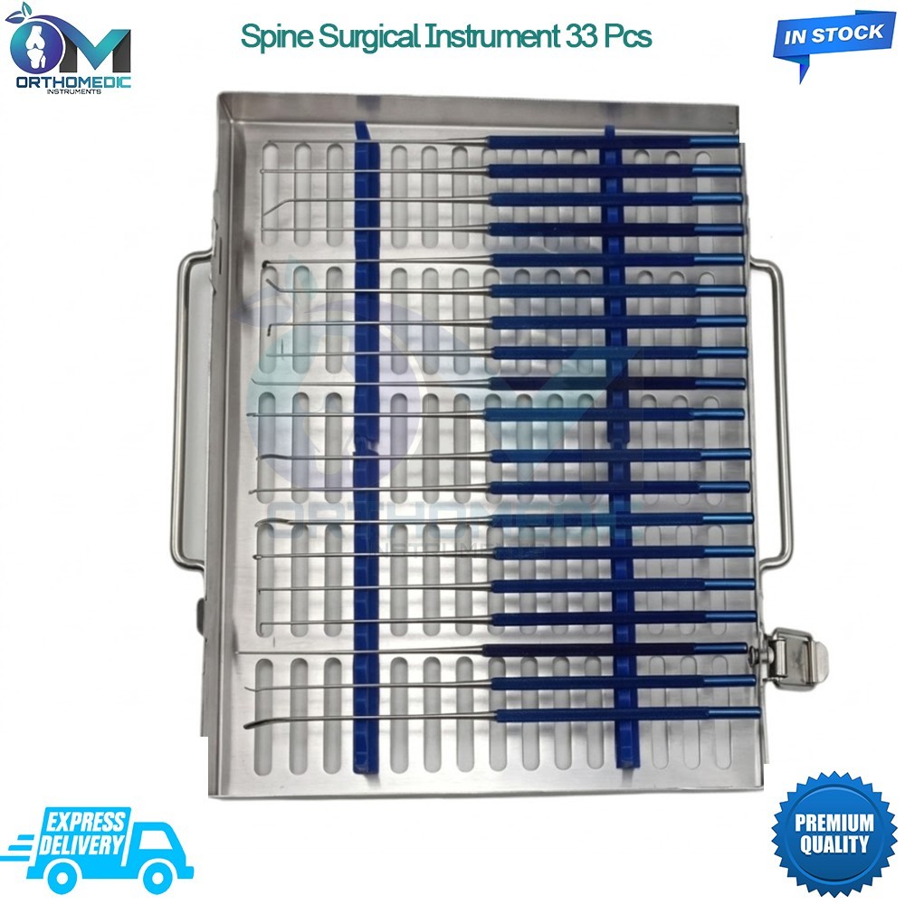 Basic Craniotomy Orthopedic Spine Surgical Instrument 33 Pcs Set Premium Quality
