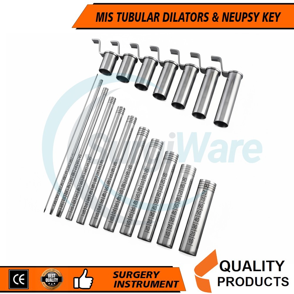 MIS Tubular Retractor Dilators+Neupsy Key Silver 27-29mm Surgery Instruments