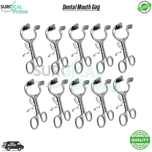 10× Dental Mouth Gag 4.5 Surgical Mouth Opener Molt Stainless Steel Instruments