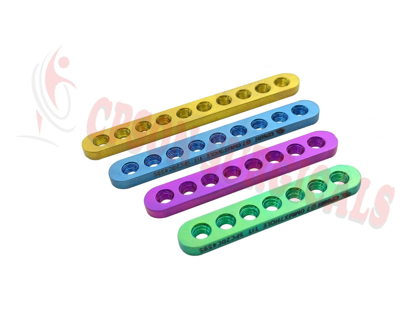 Veterinary 2.4mm LCP Plate Titanium (7H, 8H, 9H, 10H) -4pcs Lot Surgical