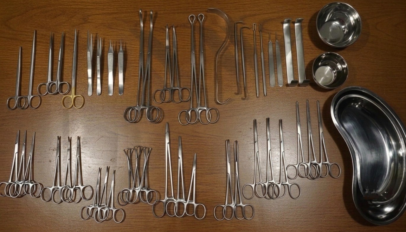 50Pcs General Surgery Basic Laparotomy Surgical Instruments Set Major Surgery