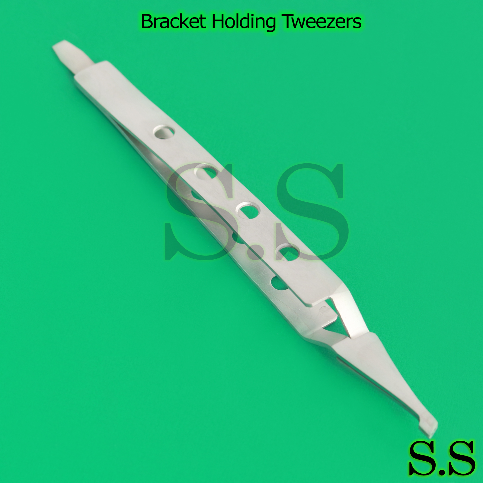 Dental Orthodontic Stainless Steel Bracket Holding Tweezers Surgical Instrument