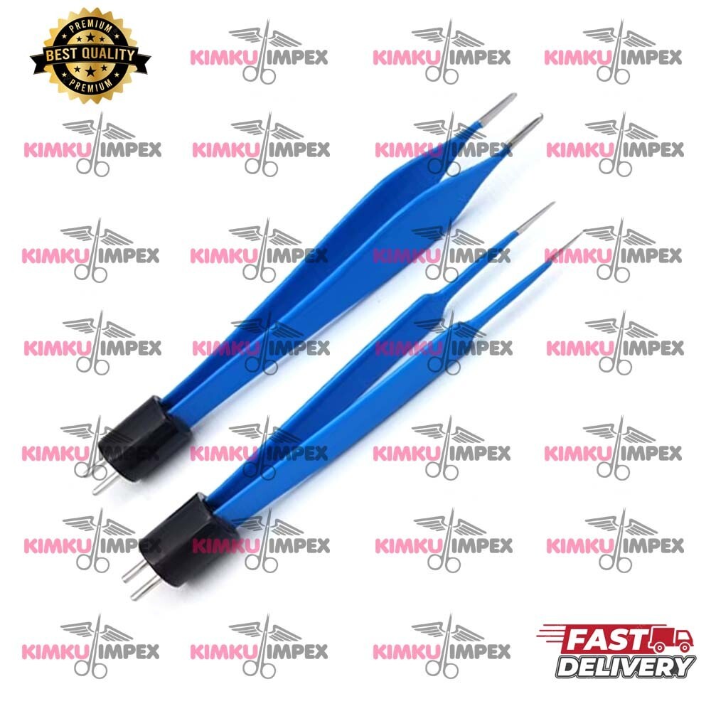Elman Bipolar Forceps 9.5cm &11.5cm Quality Stainless Steel Reusable 2x
