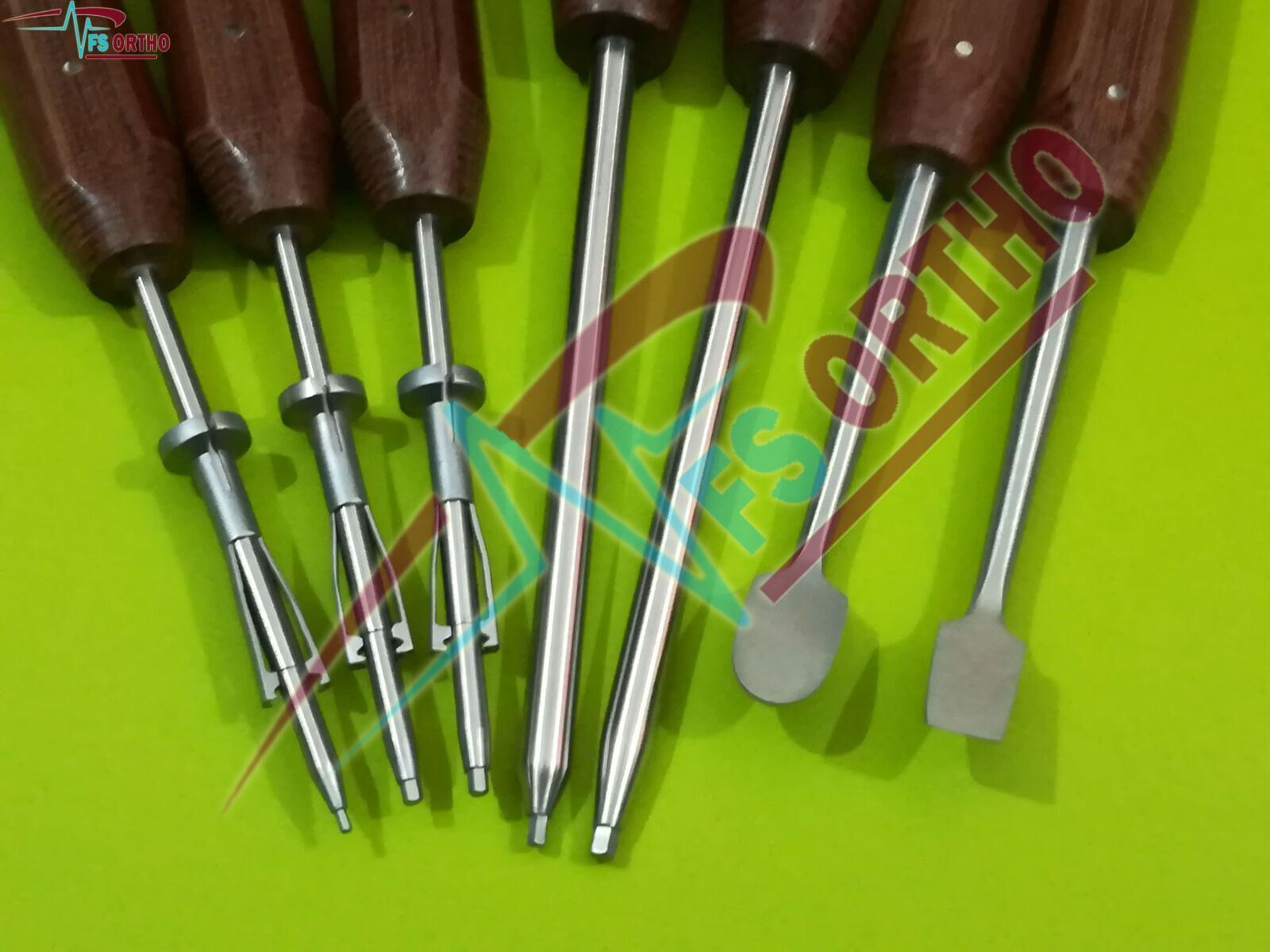 Periosteal Elevator & Screws Drivers set of 7 pcs Orthopedics Instruments