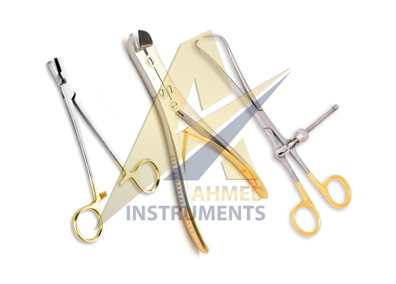 TC Wire Cutter, Wire Twister, Bone Forceps Set of 3 PCs Orthopedic Instruments
