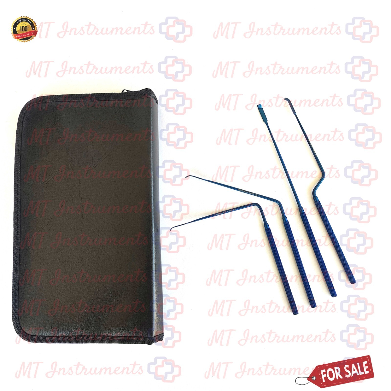Nerve Root Retractor Titanium Coated Set With Pouch Neurosurgery Instruments