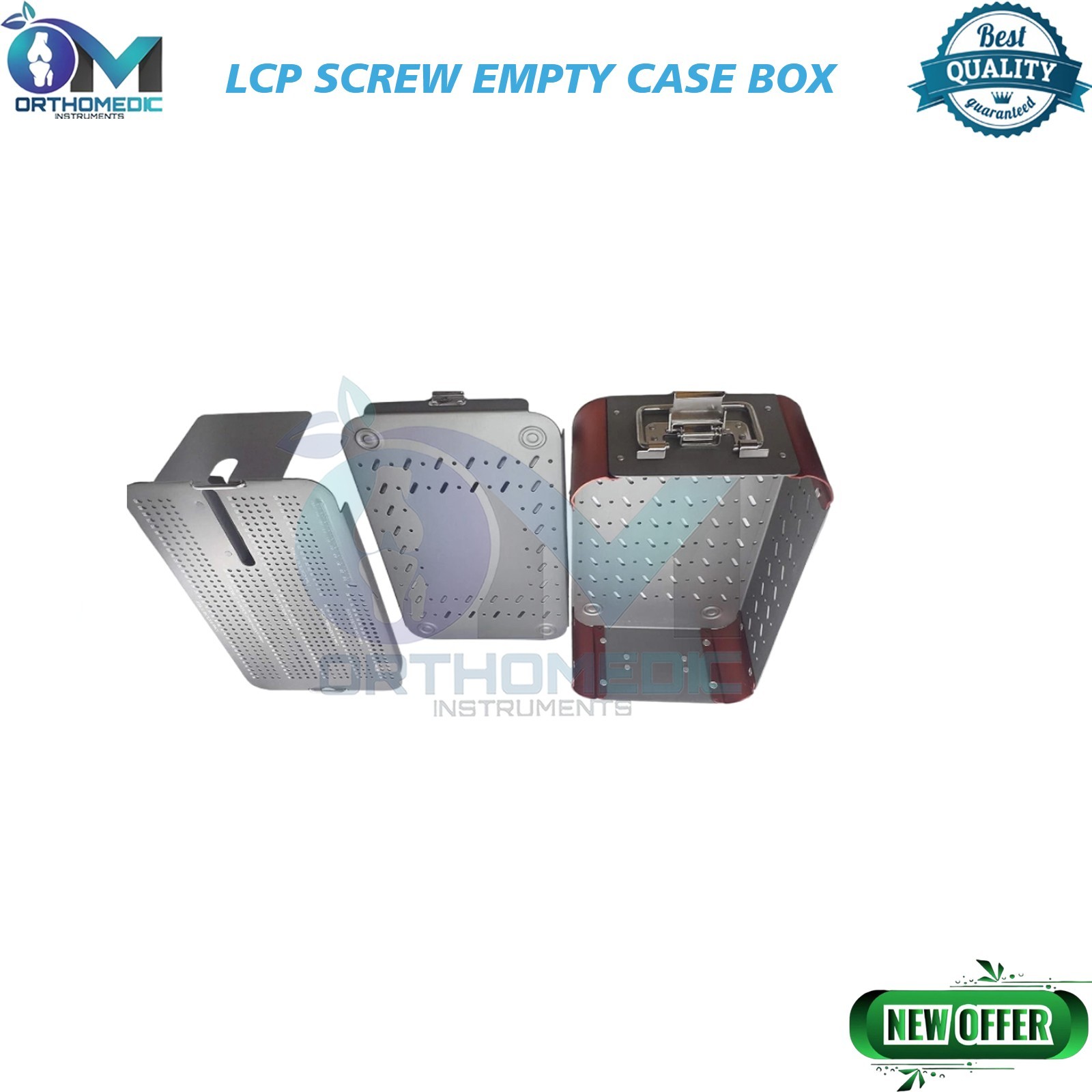 3.5mm LCP Screw Empty Case Box Hard Anodized Aluminium Surgical Instrument Box
