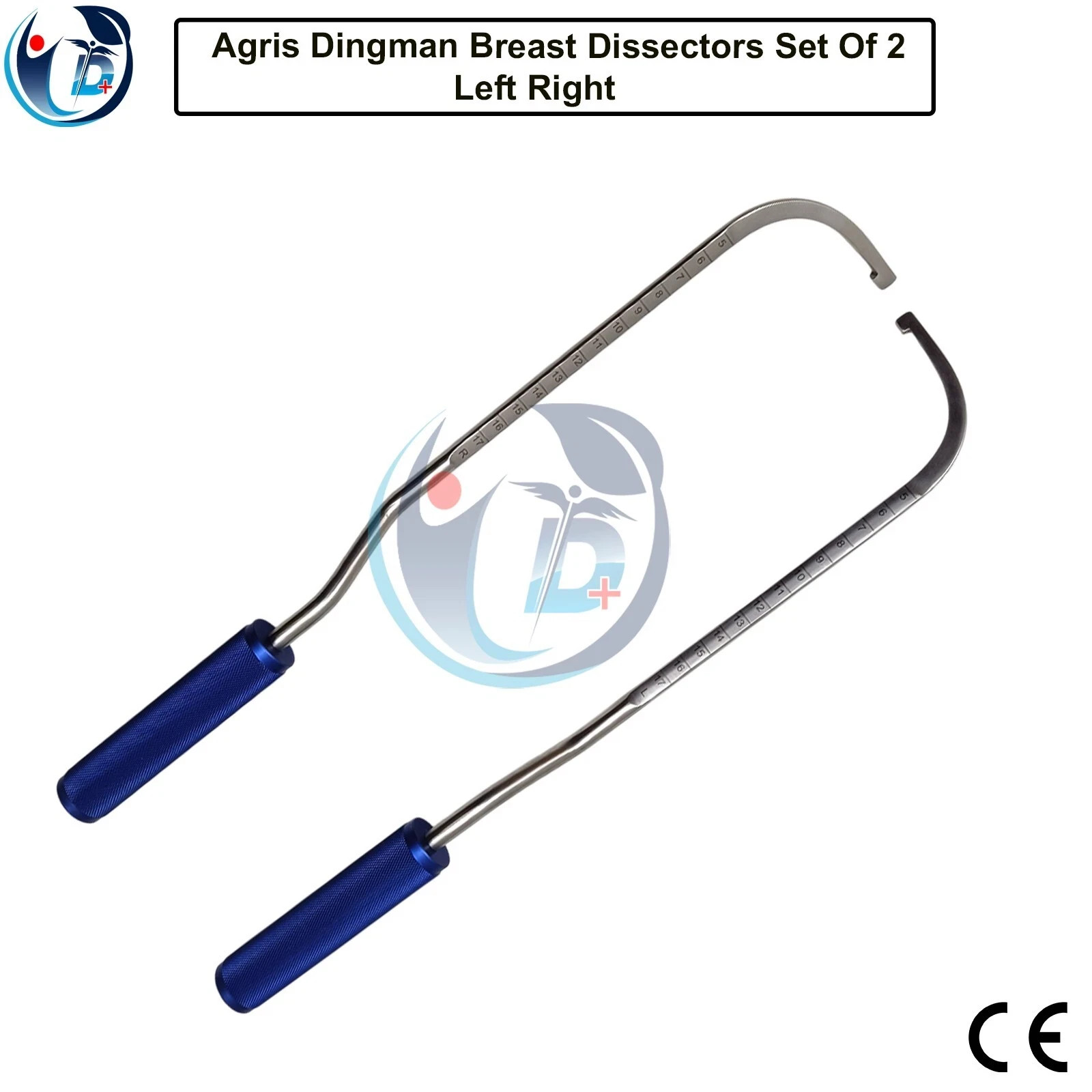 Agris Dingman Breast Dissectors Set Of 2 Left Right Plastic Surgery Instruments