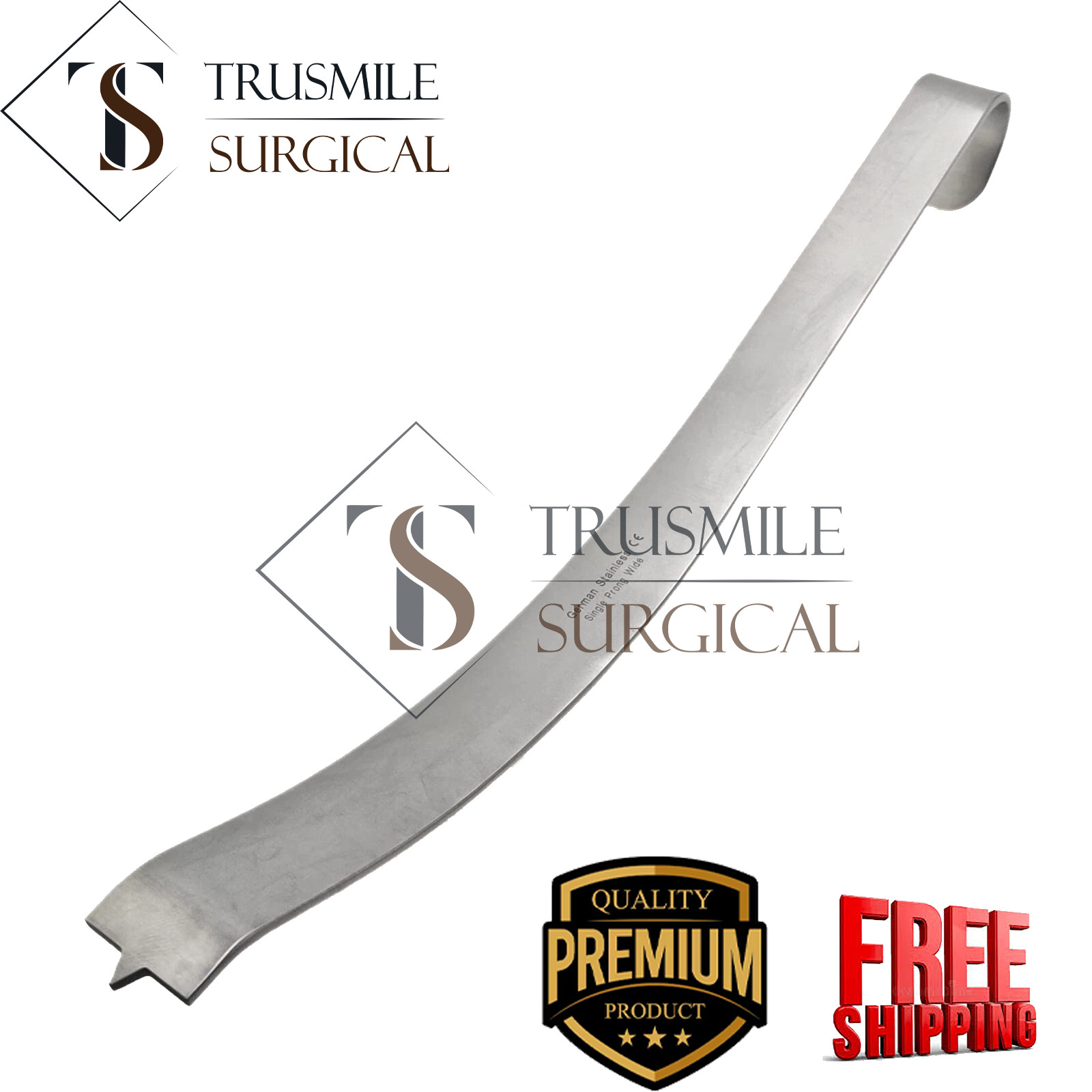 Kolbel Glenoid Retractor Wide 1 Prong Orthopedic Instrument German Stainless