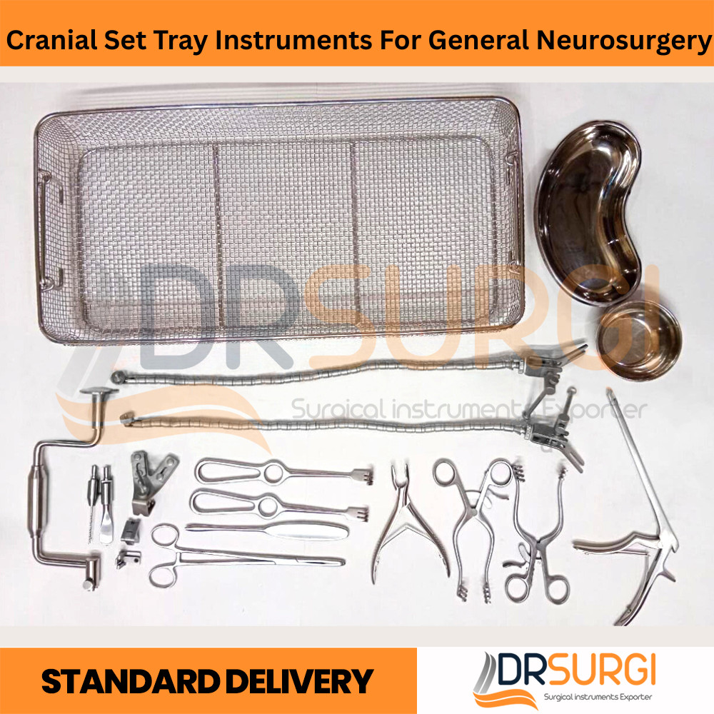 Cranial Set Tray Instruments For General Neurosurgery