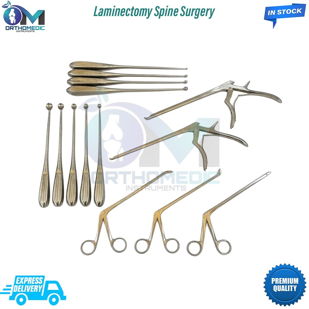 Laminectomy Spine Surgery Instruments 14 Pcs Complete Orthopedic Stainless Steel
