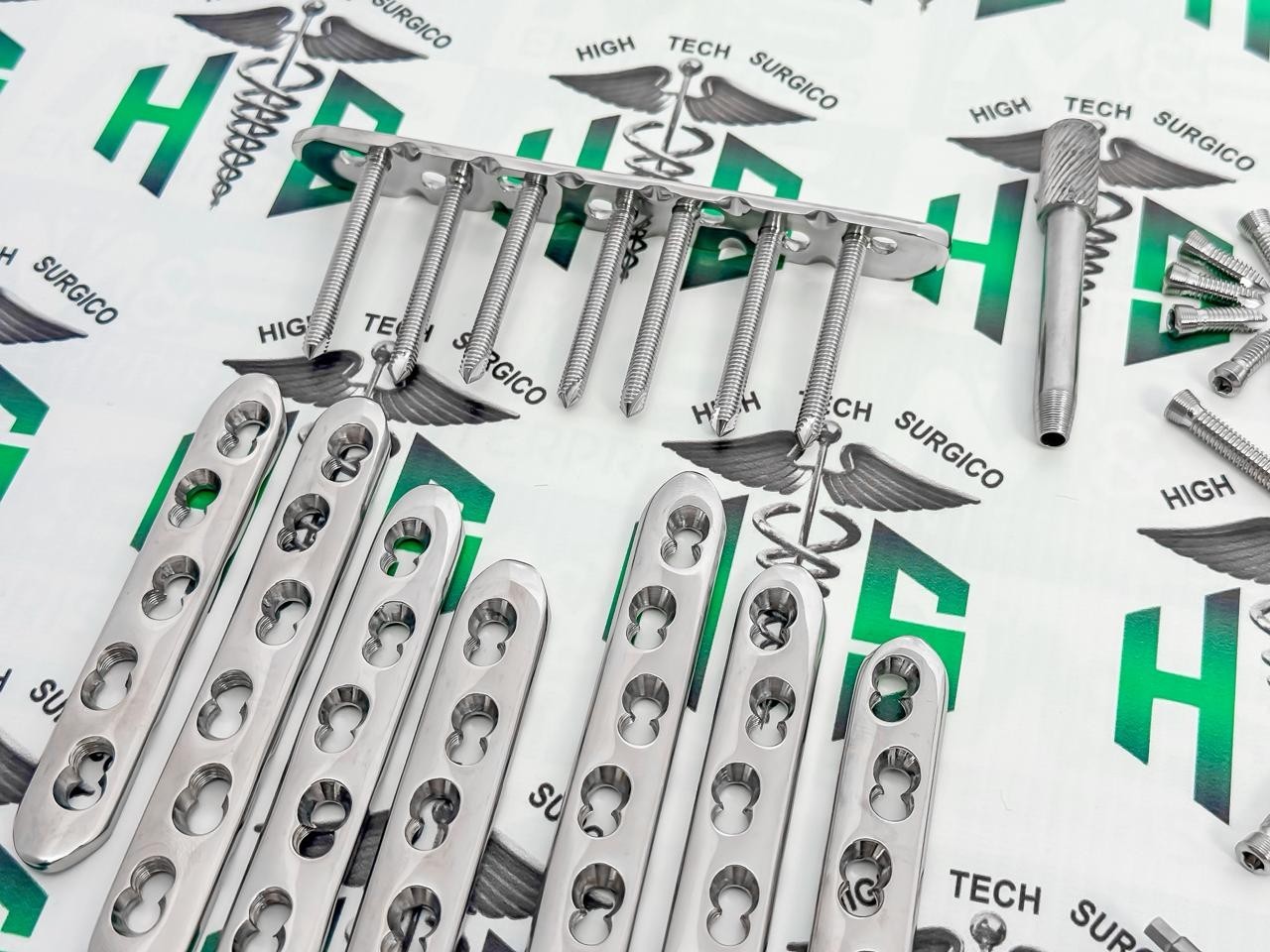 Bröad Lockíng Plates 4.5/5.0 mm 6 to 12 Holes & 5mm LCP Screw (89 Pcs) SS 316L