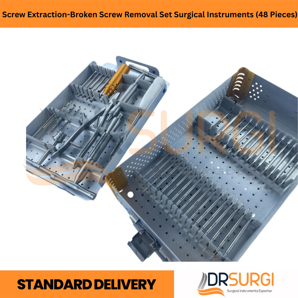 Screw Extraction-Broken Screw Removal Set Surgical Instruments (48 Pieces)