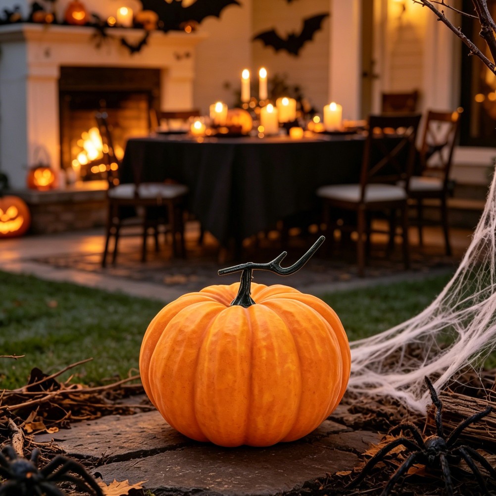 24 Pcs Craft Stems Artificial Pumpkin for Crafting Fake Pumpkins