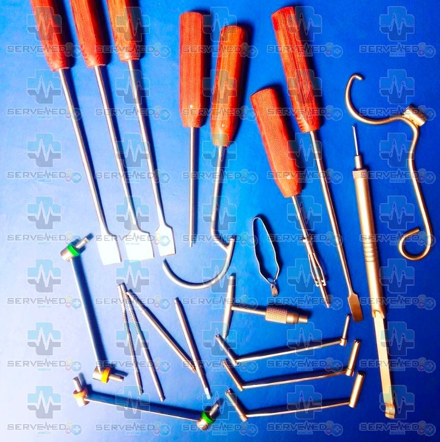 Bone Chisel Wire Passer Drill Guides Screw Driver Surgical Orthopedic Set 20 PCS