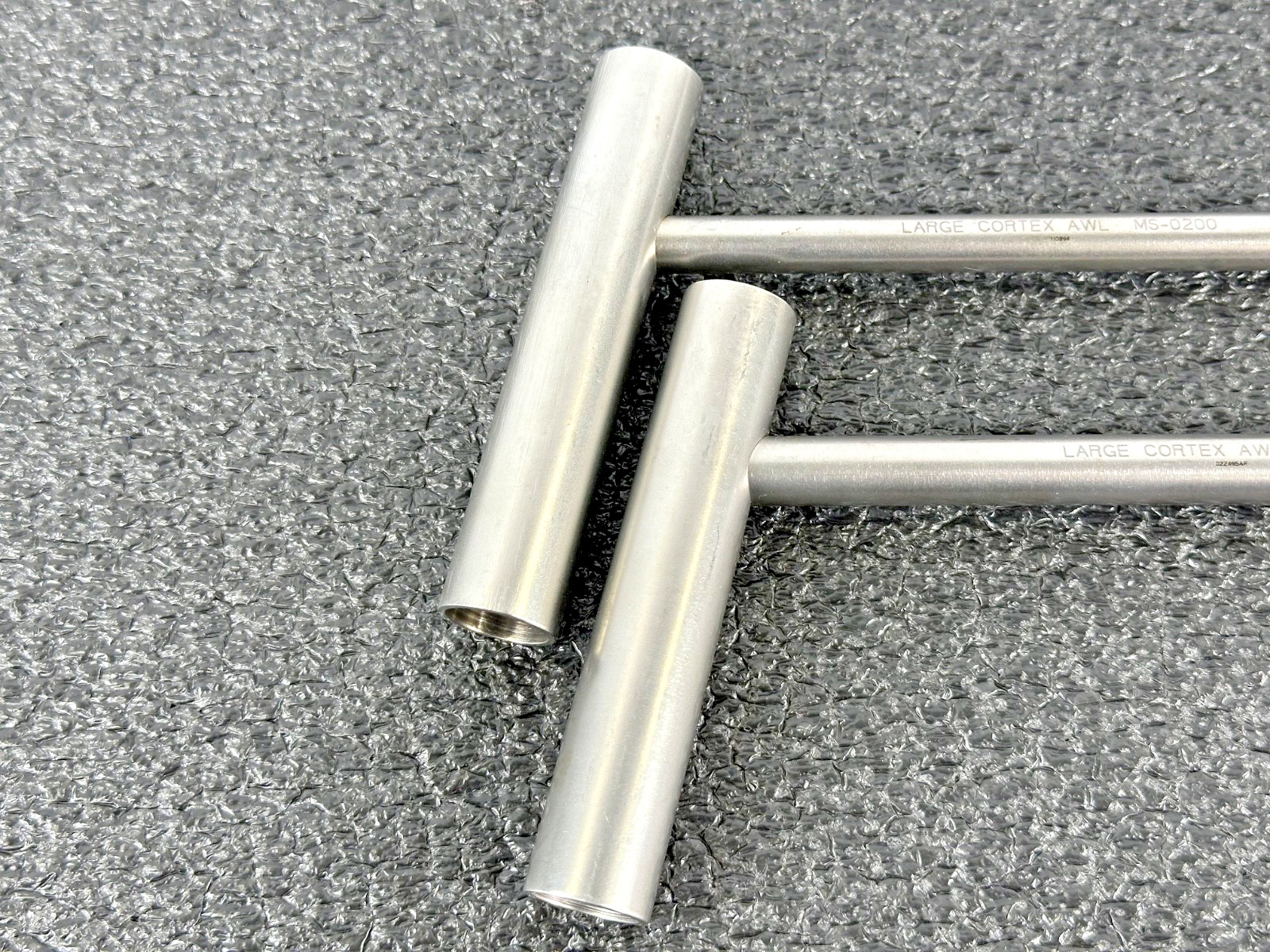 Lot of 2 Large Cortex Awl MS-0200 Stainless Steel T-Handle Instruments