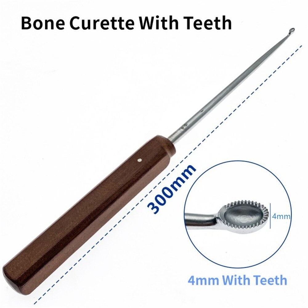 Orthopedics Bone Curette Bone Spoon with teeth Orthopedics surgical Instruments