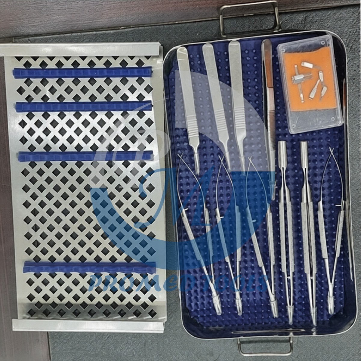 Basic Hand Microsurgery Instrument Kit with Carrying Case