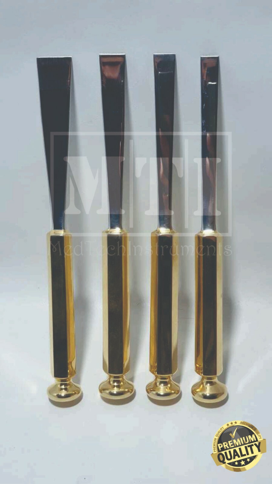 Osteotome Bone Chisel TC Tip Set of 4 Pieces, Orthopedic Instruments