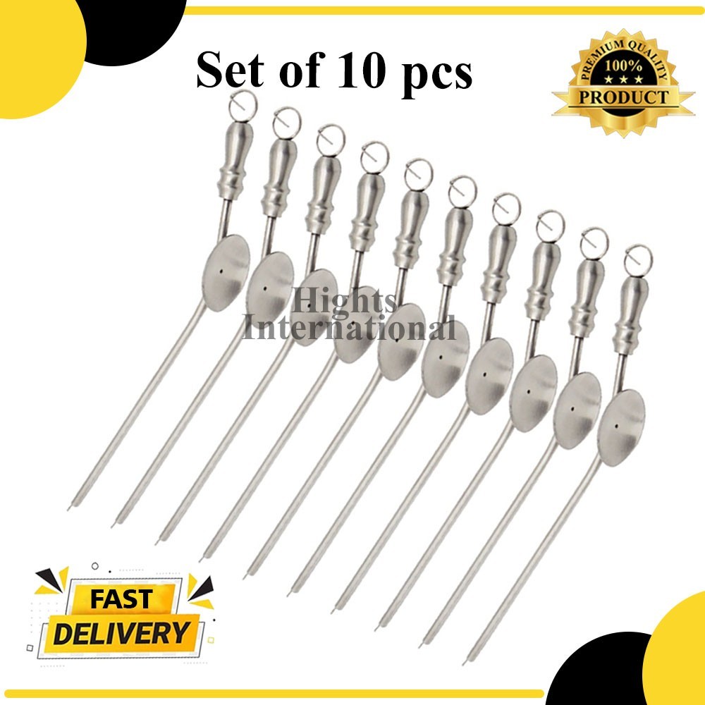 10 Pcs ENT Baron Suction Tubes 7″ FR 2.3mm Surgical Diagnostic Instruments