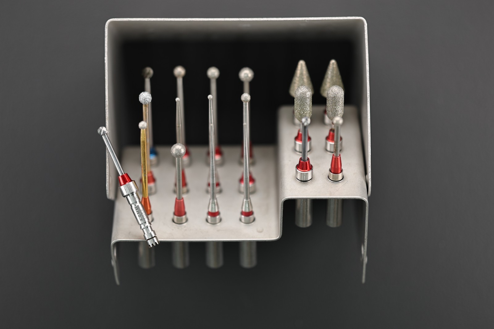 Zimmer Amsco Hall 5056-07 Ototome Bur Rack with 19 Assorted – Ultrasonic Cleaned