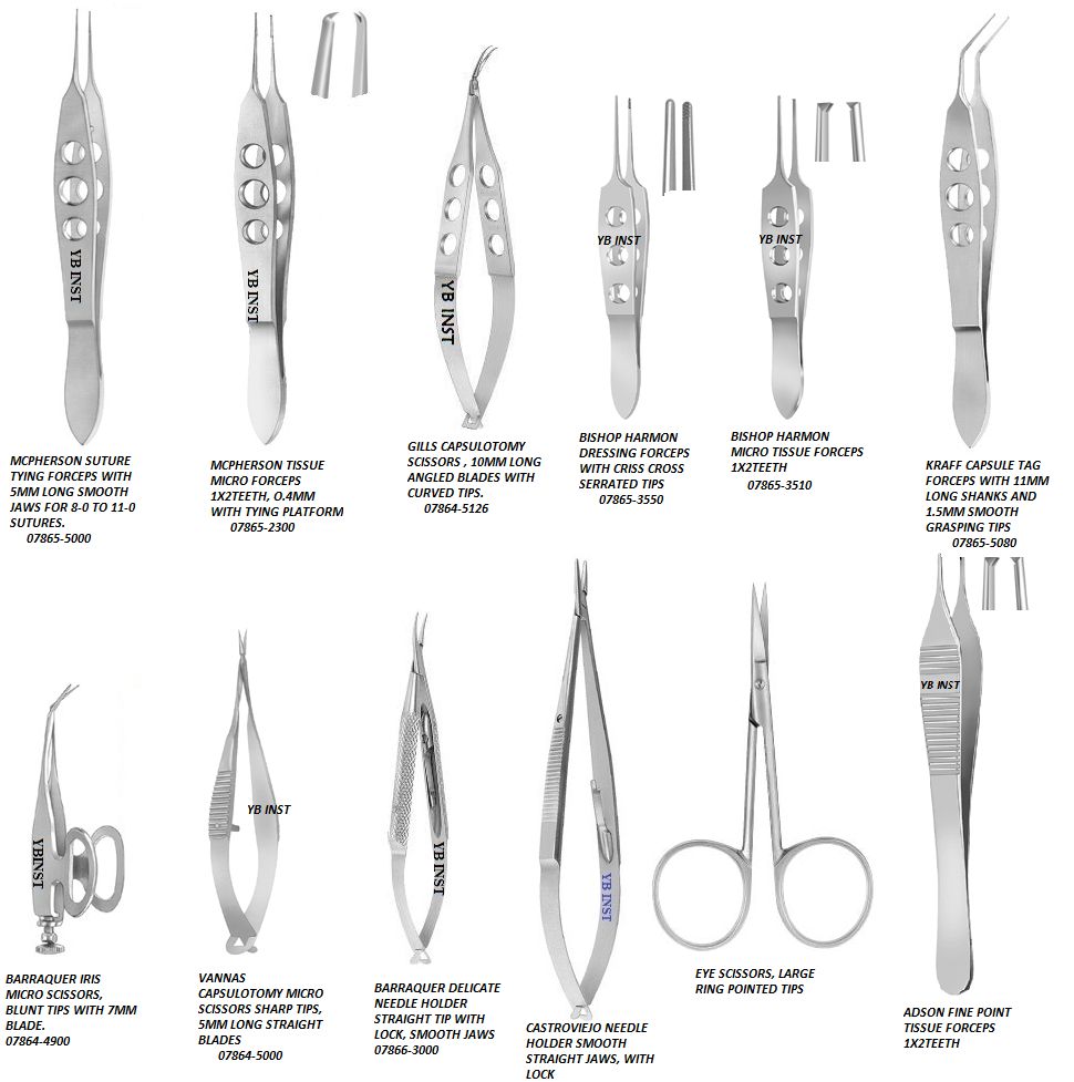 12 PC O.R GRADE EYE MICRO SURGERY SURGICAL OPHTHALMIC INSTRUMENTS KIT SET