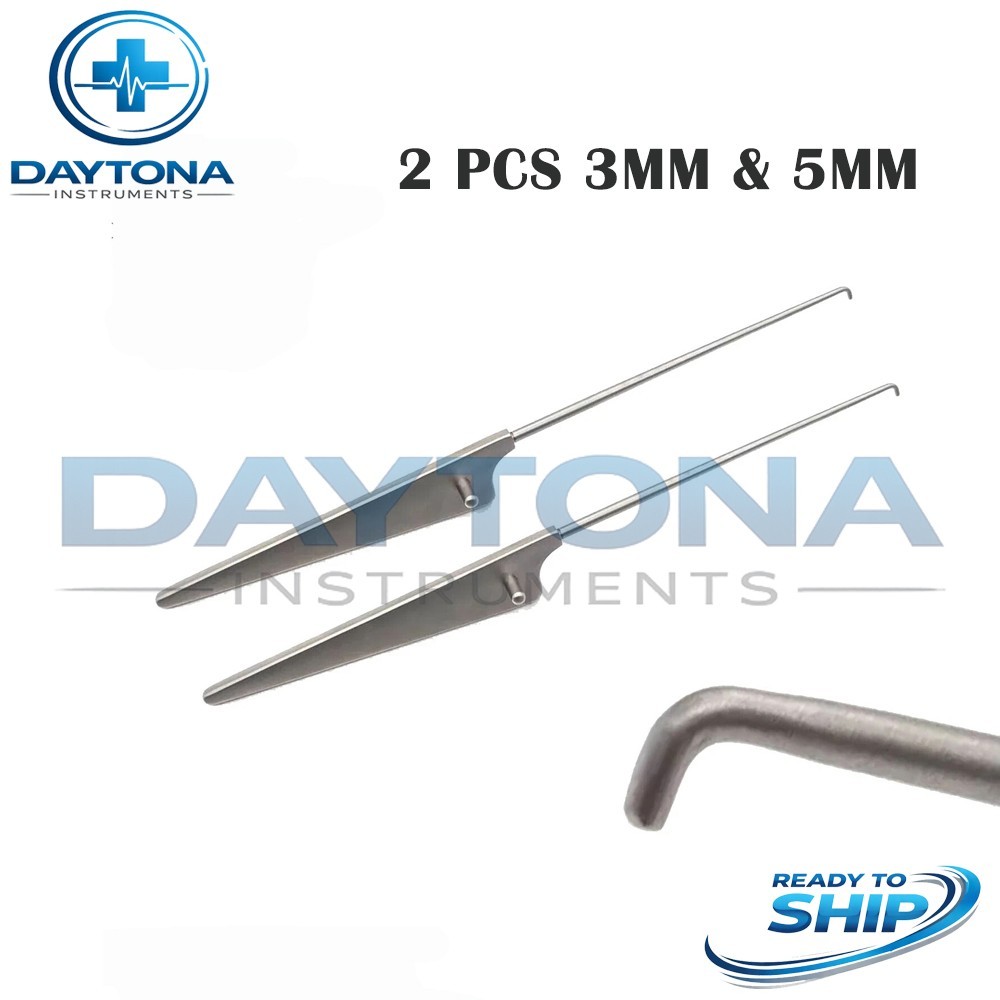 Arthroscopy Hook Knife 3mm & 5mm 4 PCs Set German Steel Arthroscopic instruments