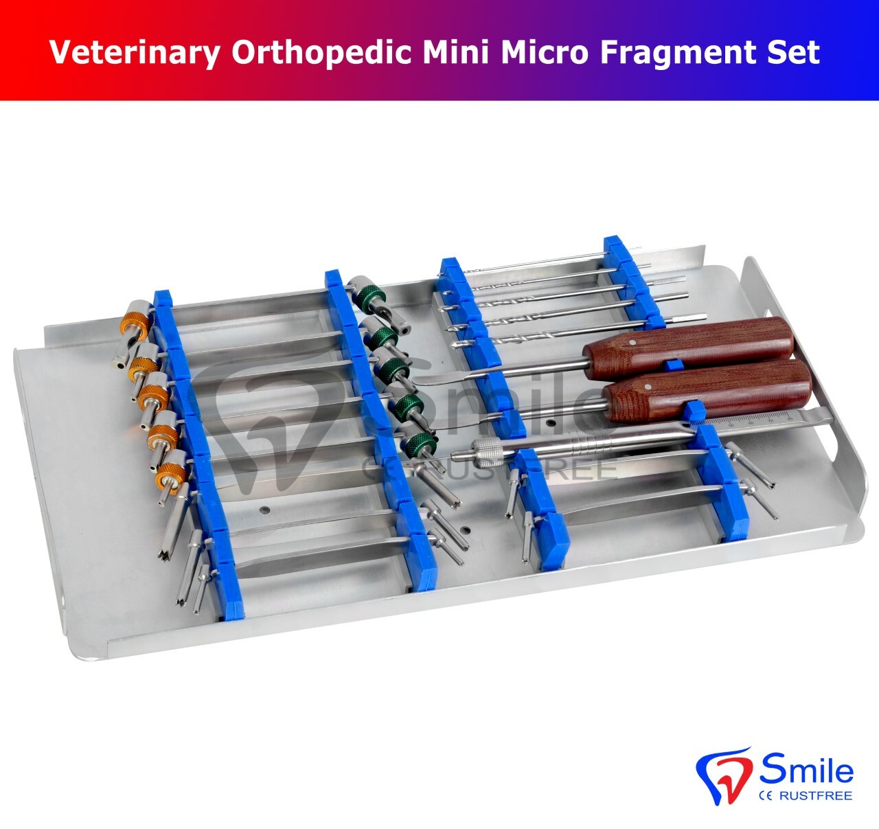 Veterinary Orthopedic Mini-Micro Fragment System Set 1.5/2.0/ 2.7/3.5/4.0 mm