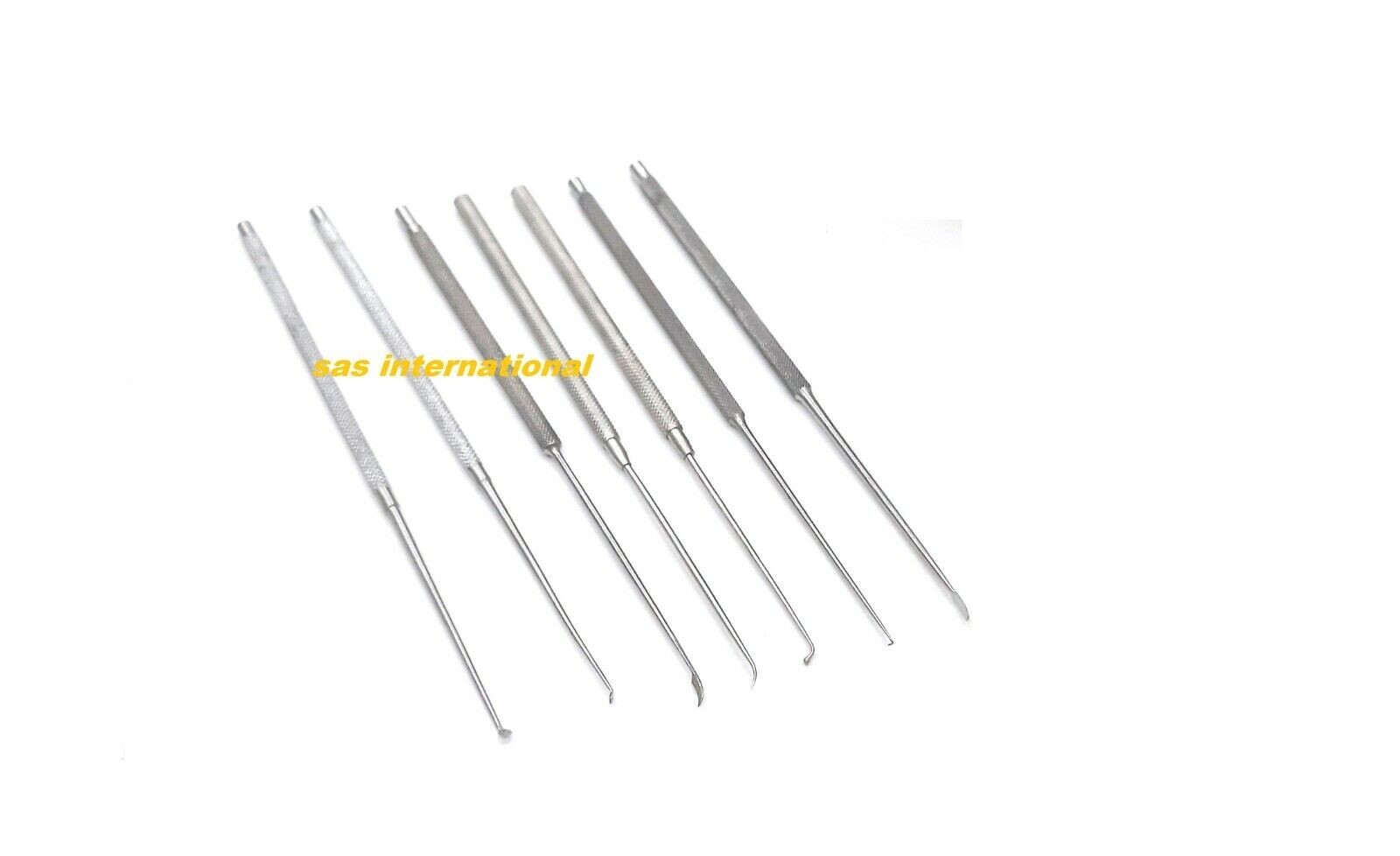Sickle Knife, Side,Circular, Pick CVD, Ball Probe, Pick 90, Repositor ENT