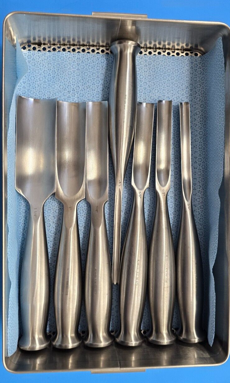 K-Medic Surgical Orthopedic Smith-Peterson Gouges Straight Set of 7