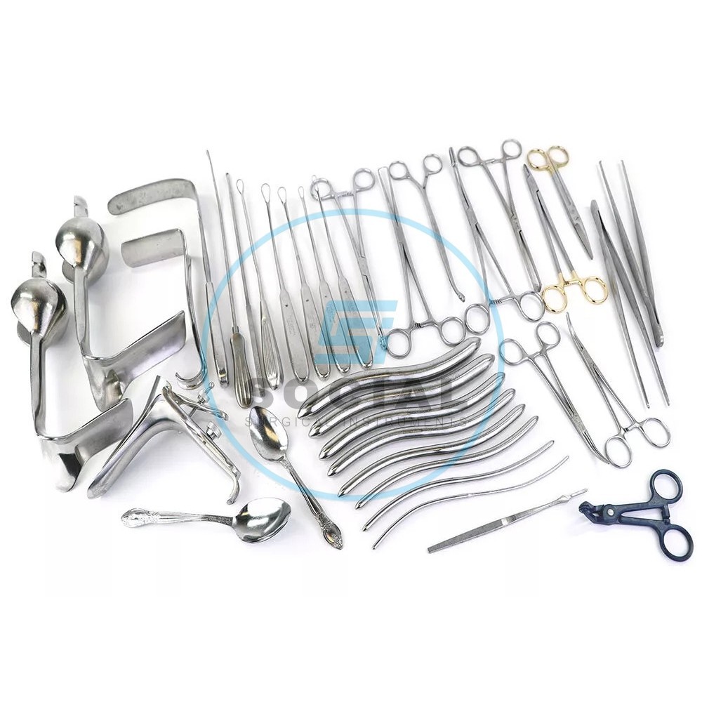 Dilation and Curettage (D&C) Set Gynecology Complete Surgical Instruments