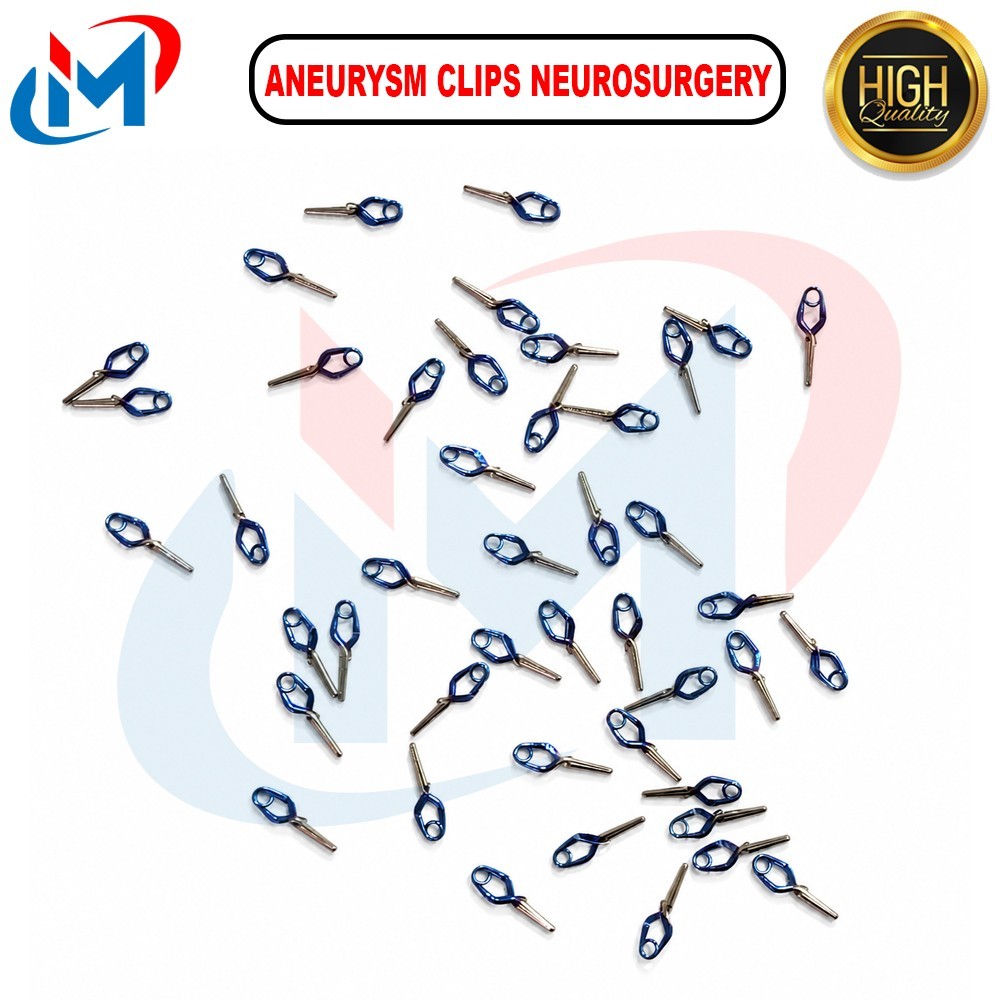 Aneurysm Clips Neurosurgery 10 Pcs Set In Titanium Premium Quality