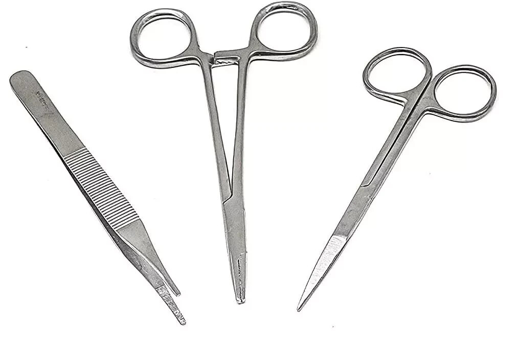 3 Pcs Suture Laceration Medical Student Surgical Instruments Set Kit