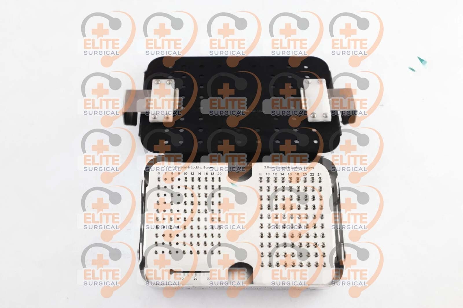 1.5mm, 2.0mm Cortical & Locking Screws Box, Rack, Sterilization Case Almunium