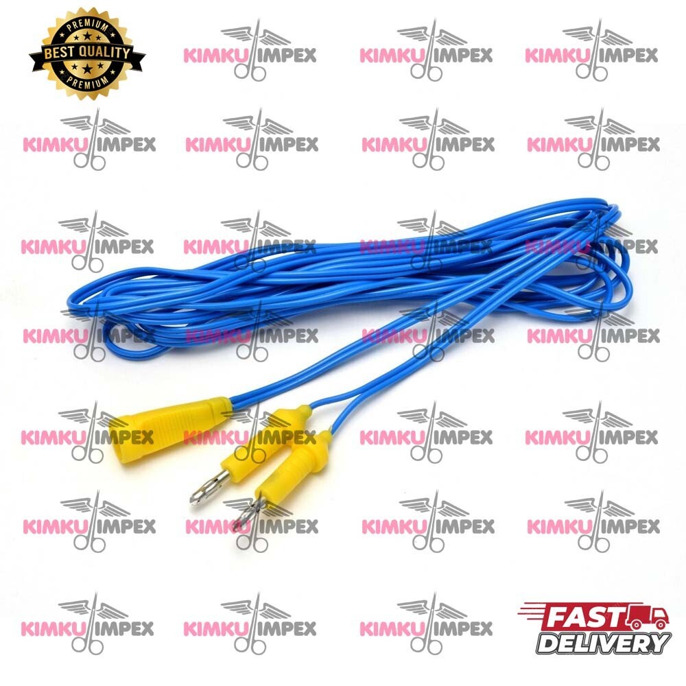 Bipolar Single Use Cord American Pattern 3meter x 4mm Banana pin 10x