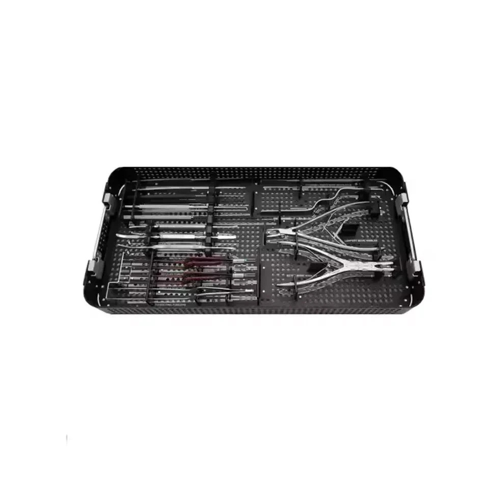 Spinal Lumbar Surgery Instrument Set With Sterilization Case Orthopedic