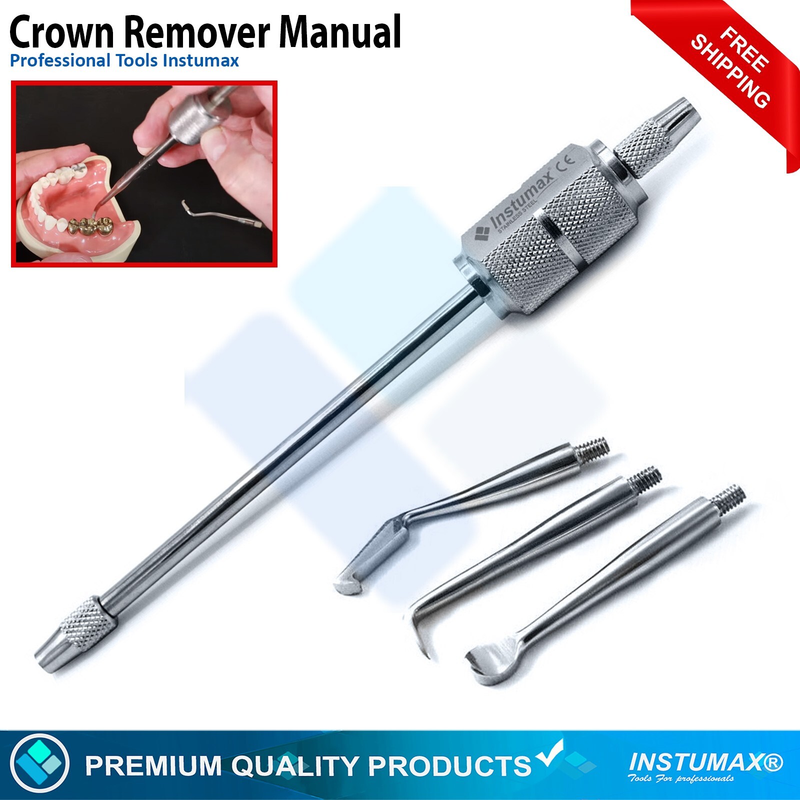 Dental Crown Removing Instruments Medical Surgical Oral Tools With Attachments