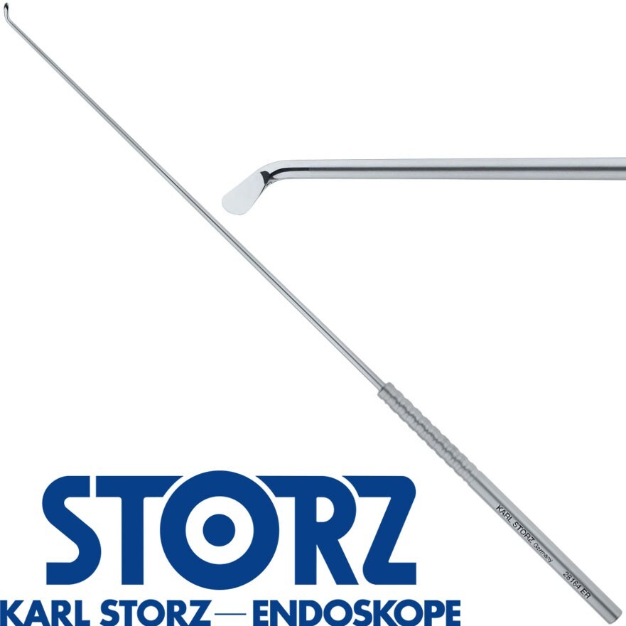 KARL STORZ 28164ER ENT Nasal 2mm Curved Right Mintz Micro Raspatory / Dissector