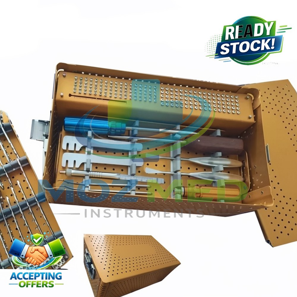 Locking Small Fragment Instrument set & Tibia 6,8, 10, 12 H plates & screw 211pc
