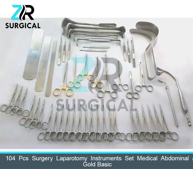 Basic Laparotomy Set 104 Pcs Surgical, Orthopedic Instruments Medical Abdominal