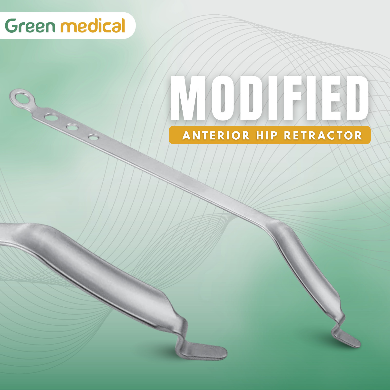 Modified Anterior Hip Surgical Retractor – Orthopedic Instrument for THA/THR