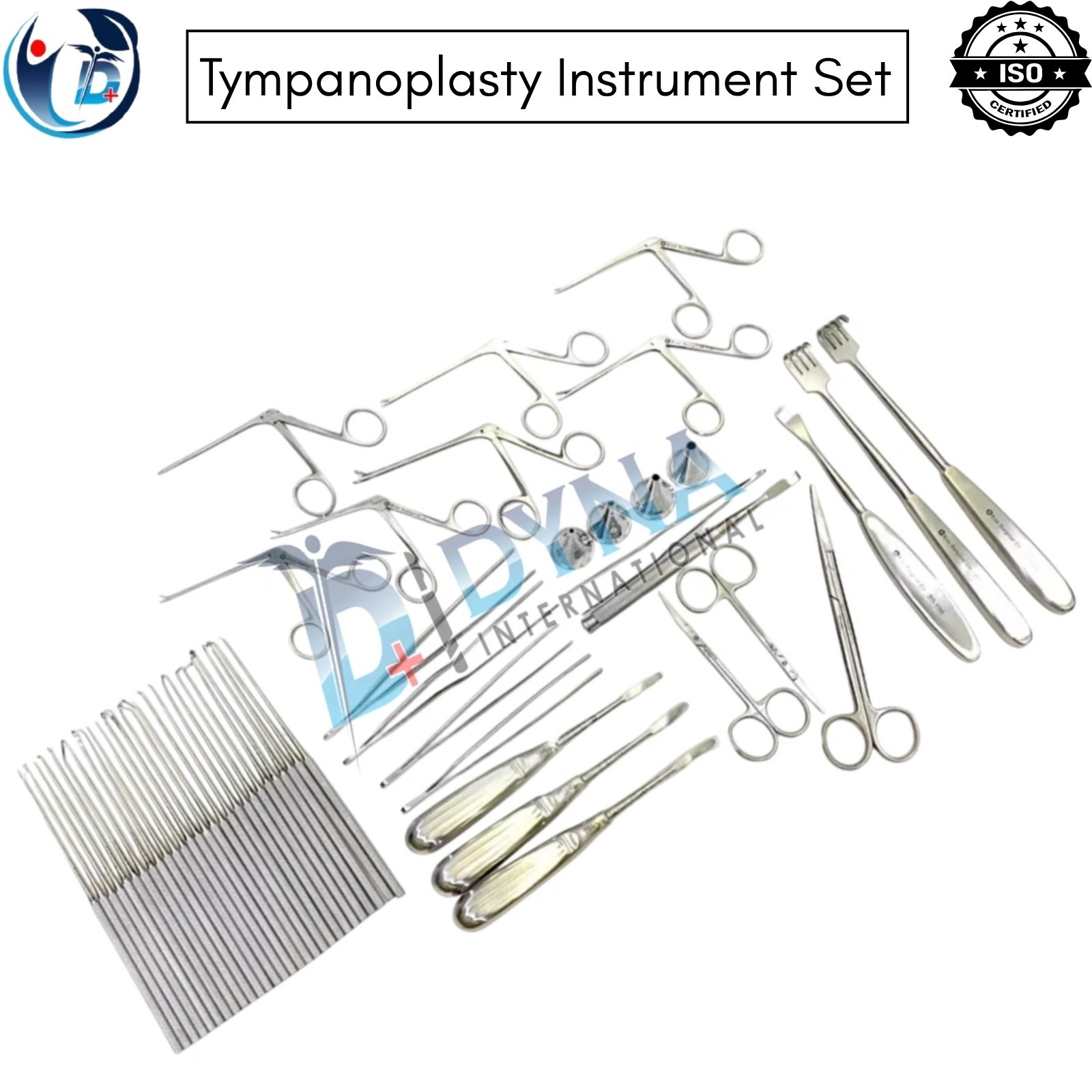 Tympanoplasty Instruments 58 Pcs Set Micro Ear Surgery ENT Premium Instrument CE