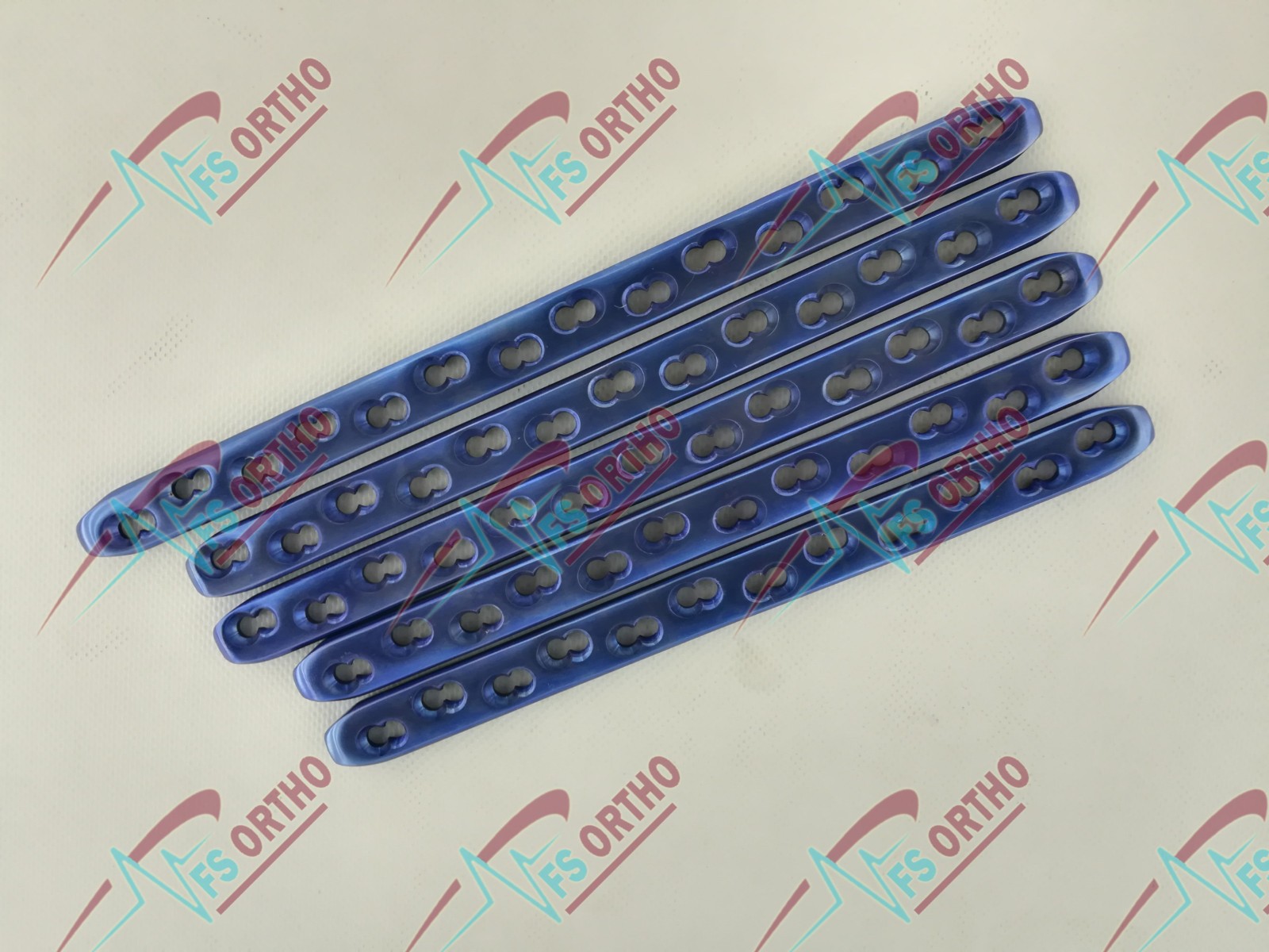 Locking 5mm Broad Plate 12 to 24 Holes & 5mm LCP screw(54 Pcs) Titanium G5