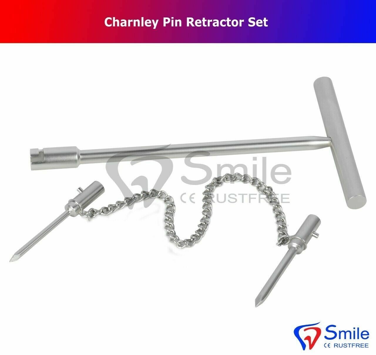 Charnley Pin Retractor Set Surgical Veterinary Orthopedic Instruments Shanzi UK
