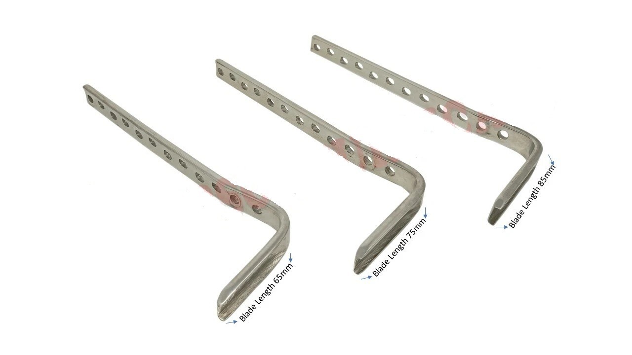Veterinary 95°Condylar Angled Blade 12Hole Plate 5pc Instruments Stainless Steel