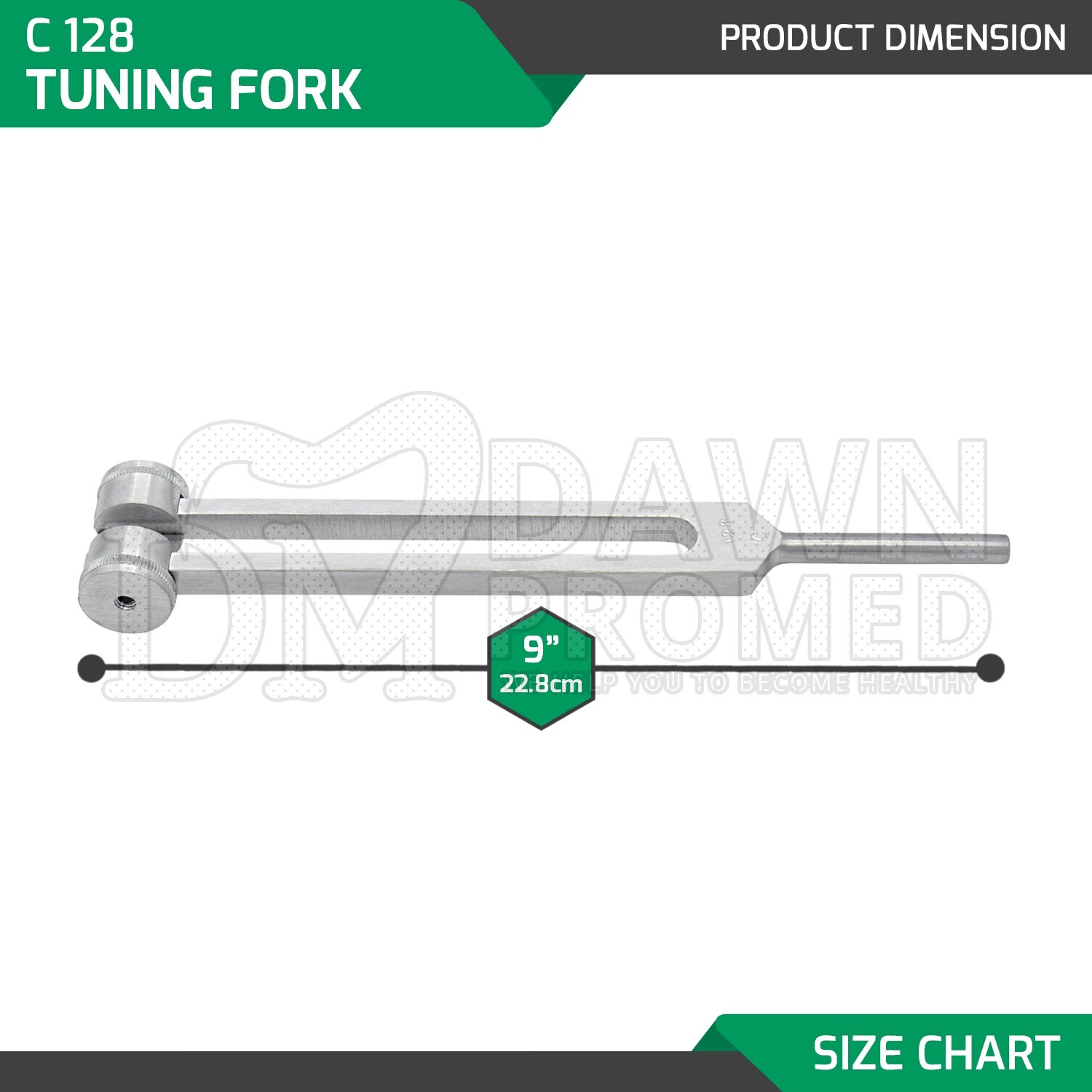 Tuning Fork C 128 ENT Diagnostic Exam Tools Surgical Medical Inst German Grade