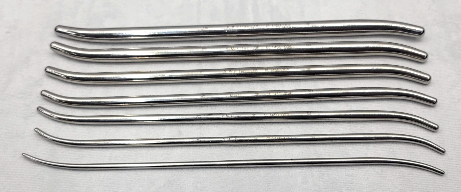 V. Muller Uterine Dilators Set 7 Piece GL 1450-001 through GL 1450-007