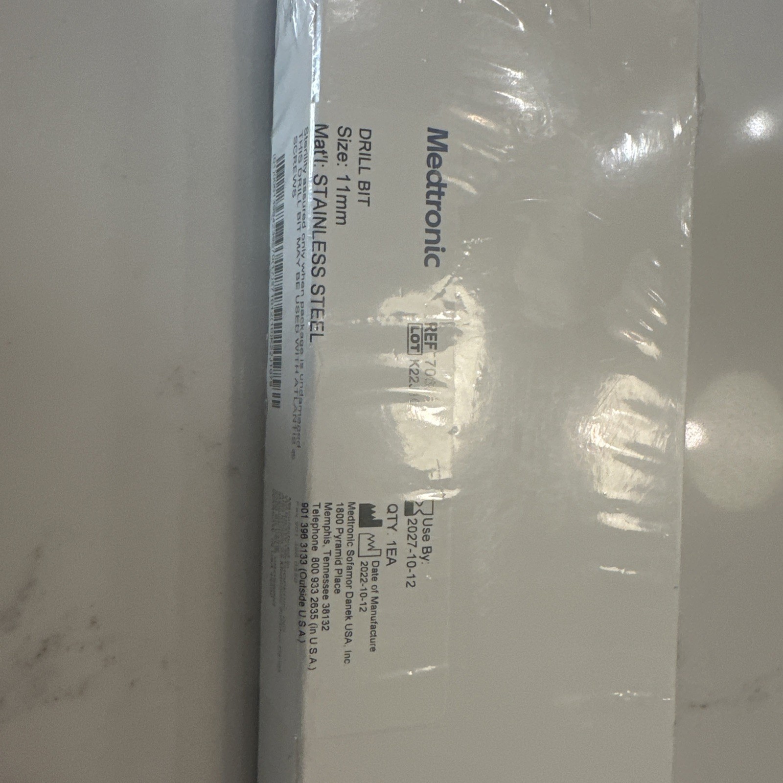 Medtronic 7080510 New Sealed Surgical Orthopedic 8″ 11Mm Drill Bit!