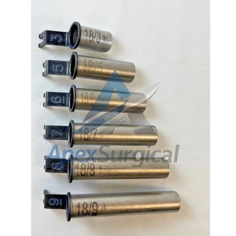 Set of 6 Medtronic 18mm MetrX 2 Beveled Microdiscectomy Retractor Tubes Neuro
