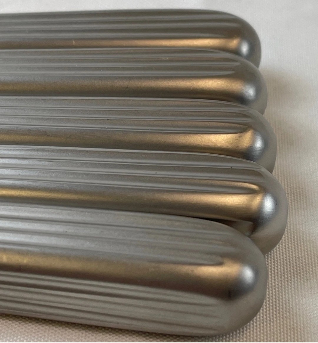 Set of 5 Symmetry Surgical Bruns Hollow Handle Reverse Angle 9″ Curettes 1-0000